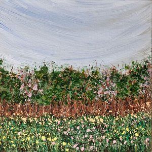 All Abloom Acrylic Painting Trees Wildflowers 8x8